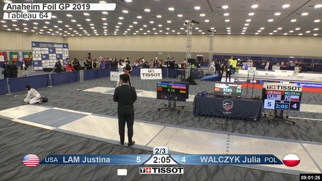 2019 Absolute FIE Grand Prix Anaheim Women's Foil T64: Lam vs. Walczyk смотреть онлайн