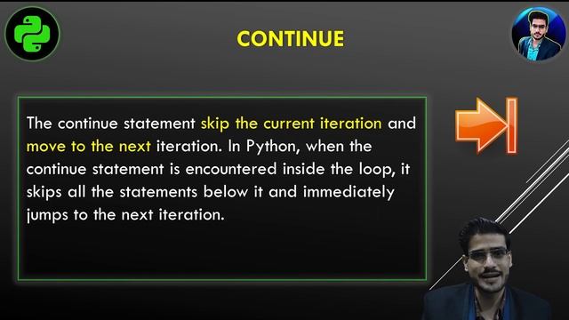 Python Continue Statement | Continue in Python Programming | Continue Python 3 #69 смотреть онлайн