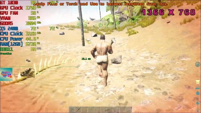 GT 1030 + i5 2400 || ARK SURVIVAL EVOLVED BENCHMARK || BEST SETTINGS || смотреть онлайн