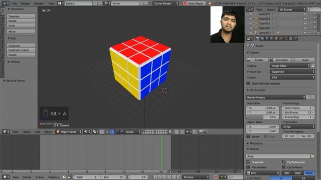#Blender-30 3D Cube Animation | Timeline Editor in Blender | In HINDI смотреть онлайн