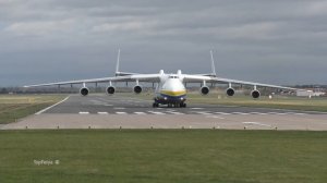 Antonov An225 Mriya landing in  England 4K video Антонов Ан-225 Мрия посадка в Англии