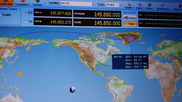AO-92 Amateur satellite FM repeater received 145.880 MHz 2 meter VHF смотреть онлайн