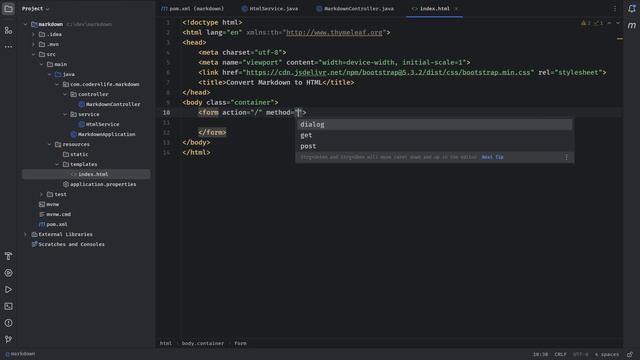 Convert Markdown to HTML in Spring Boot смотреть онлайн