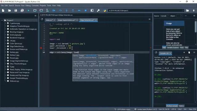 Edge Detection using OpenCV-Python | Spyder IDE смотреть онлайн