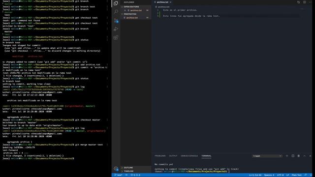Git y Github (2/3) - Commit, Push, Branches, .gitignore смотреть онлайн