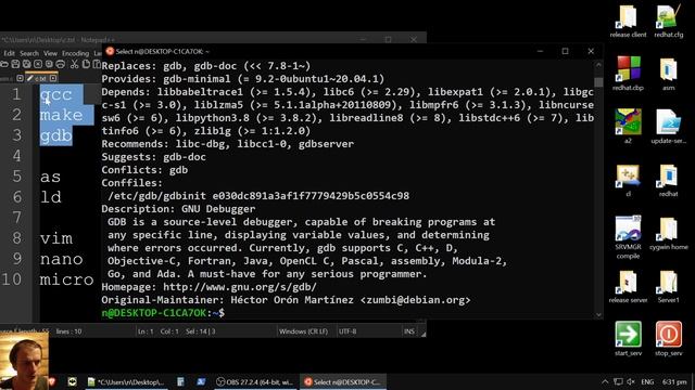 C language setup for WSL: gcc, make, gdb and micro смотреть онлайн