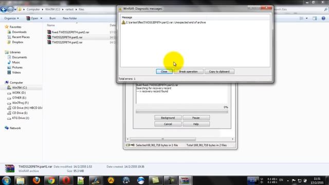 How to Repair Winrar Corrupted Files (rar, partx.rar) Work with Recovery Records Only смотреть онлайн
