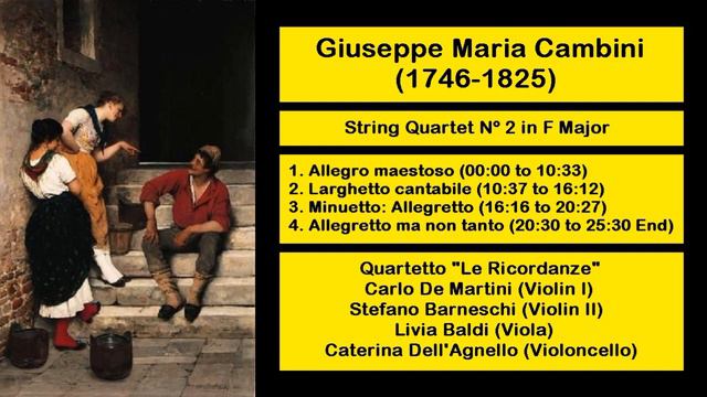 Giuseppe Maria Cambini (1746-1825) - String Quartet Nº 2 in F Major смотреть онлайн