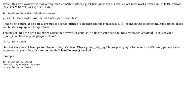 GIS: How to connect the selectionChanged signal with pyqt? (4 Solutions!!) смотреть онлайн