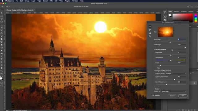 How to Change Sky in Photoshop | Sky Replacement Tool in Photoshop! смотреть онлайн