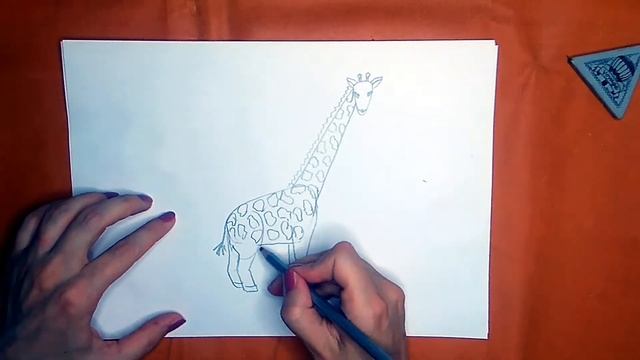 Как нарисовать жирафа карандашом. Онлайн-школа рисования "Малевашки" смотреть онлайн