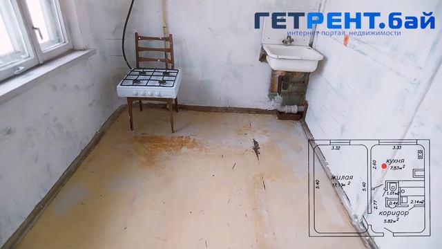 Однокомнатная квартира площадью 34.87 м² на улице Жудро, 69 в Минске. смотреть онлайн