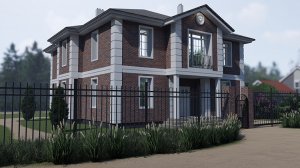 Дизайн фасада частного дома. Дом в английском стиле.