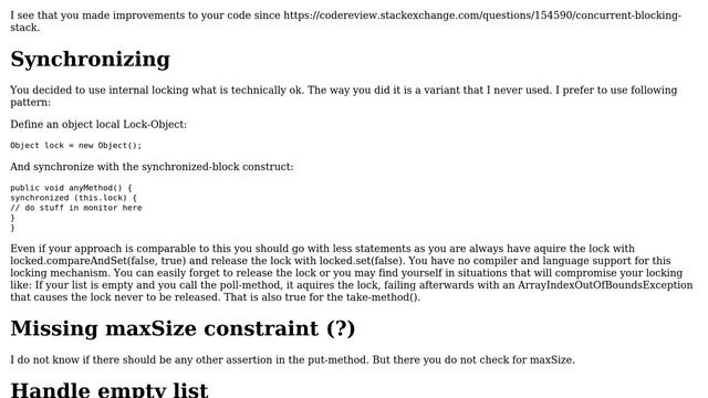 Code Review: Concurrent Stack with blocking and non-blocking methods (2 Solutions!!) смотреть онлайн