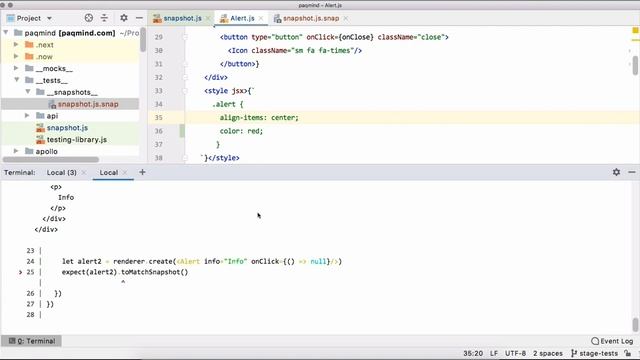 Методология тестирования: снэпшот-тесты компонент React смотреть онлайн