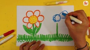 Как нарисовать ЦВЕТЫ / Урок рисования для детей от 3 лет