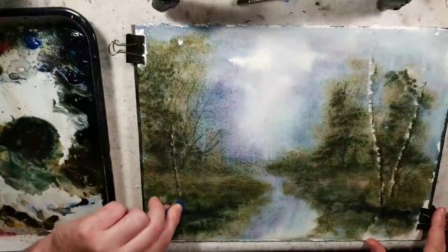 Watercolor Landscape Tutorial 100 Fishing смотреть онлайн