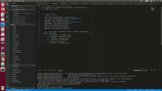 PYTHON API - Tutorial 03: Modelling Users Table and Database Migration. смотреть онлайн