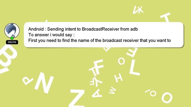 Android : Sending intent to BroadcastReceiver from adb смотреть онлайн