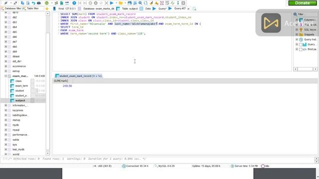 DBMS1 | QUESTION 26 | Use the data usage SUM SQL Functions in Database Tables смотреть онлайн