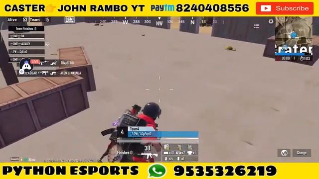 BGMI TOURNAMENT LIVE ! T1/T2/T3 PLAYERS ! ORG. BY?PYTHON ESPORTS ! CASTER?JOHN RAMBO YT смотреть онлайн