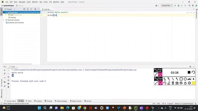 Lecture-3 : Python First Hello World Program (In Hindi) Deep Dive смотреть онлайн