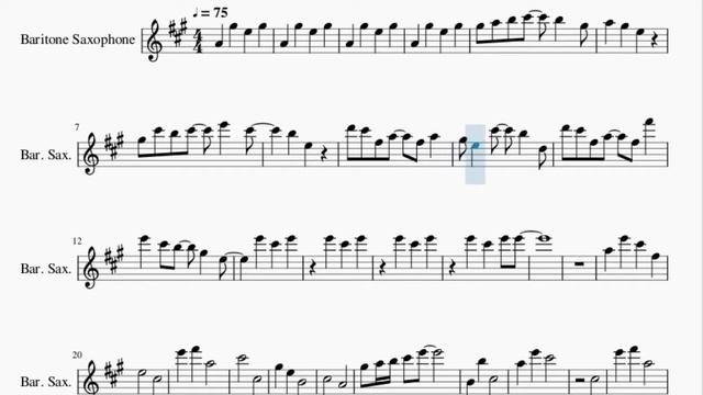 Baritone Sax Sheet Music: How to play Subwoofer Lullaby (Minecraft) by C418 смотреть онлайн