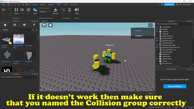 How to Disable Player Collision | Roblox Studio 2023 смотреть онлайн