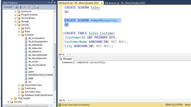 SQL 2012 Database Schemas Lab 2.1 смотреть онлайн