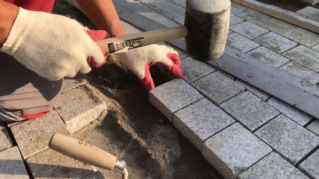 Укладка гранитной брусчатки смотреть онлайн