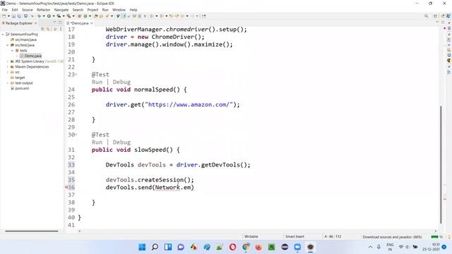Selenium 4 - Emulating Slow Internet using Chrome DevTools смотреть онлайн