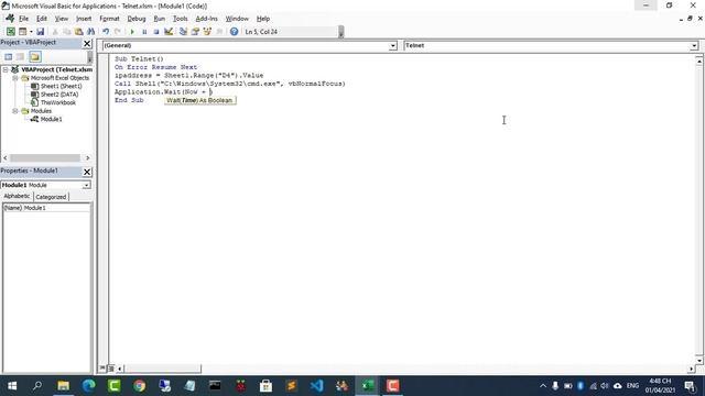 How to telnet an ip address from Excel смотреть онлайн