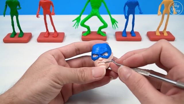 Dame Tu Cosita mix Siren head & Superheroes with clay ? Dame Tu Cosita's ? Polymer Clay Tutorial смотреть онлайн