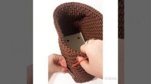 Вязаная сумка с фермуаром.