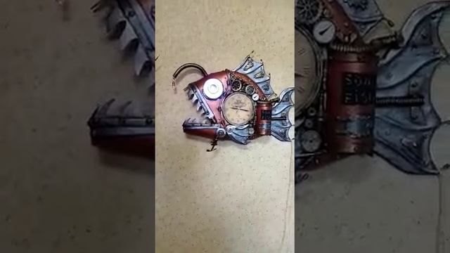 Стимпанк часы с лампой, блютуз колонкой и пультом управления. смотреть онлайн