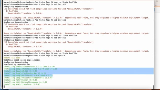 CocoaPods could not find compatible versions for pod in Podfile,Specs satisfy the dependency found смотреть онлайн