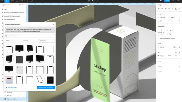 Cosmetic Brand Mockup For Figma