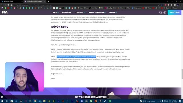 DEVRİM BAŞLIYOR, Football Manager 2024 ve 2025 GELİYOR! смотреть онлайн