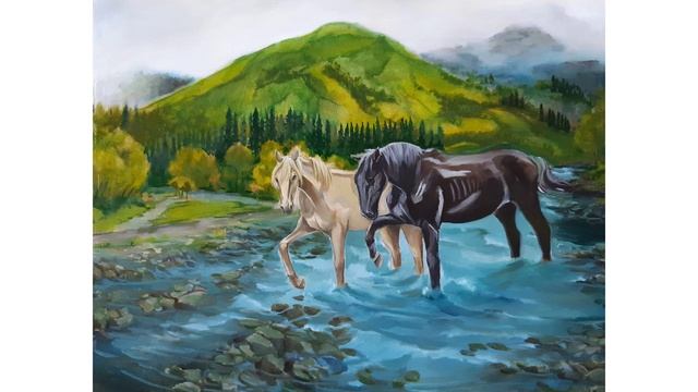 Видео-обзор создания картины маслом 