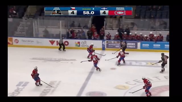 Pee Wee Quebec finals. Montreal Canadians win in OT over Czech Knights смотреть онлайн