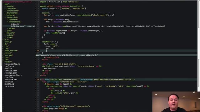 Infinite Scroll with Stimulus.js & Rails смотреть онлайн