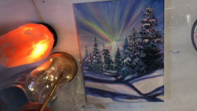 HOW TO PAINT A WINTER LANDSCAPE / ACRYLIC PAINTING TUTORIAL/ FOR BEGINNERS! STEP BY STEP смотреть онлайн