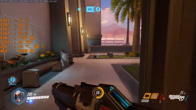Overwatch - AMD A10 7870K + GTX 1050 Ti (1080p Ultra Epic) смотреть онлайн