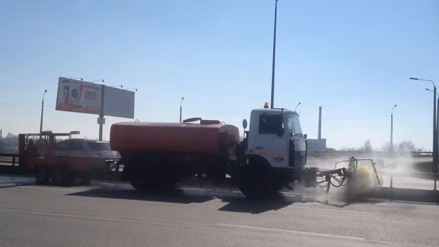 Помывка отбойника специальной машиной смотреть онлайн