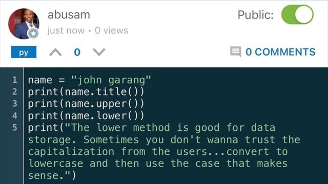 Python: Title Method, Change Case смотреть онлайн