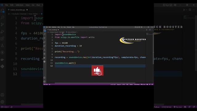 Make Voice Recorder #python #short #pythonprojects #voicerecod смотреть онлайн