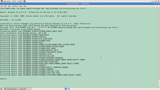 Oracle12 2 DBA Classes 20 20190817 expdp impdp смотреть онлайн