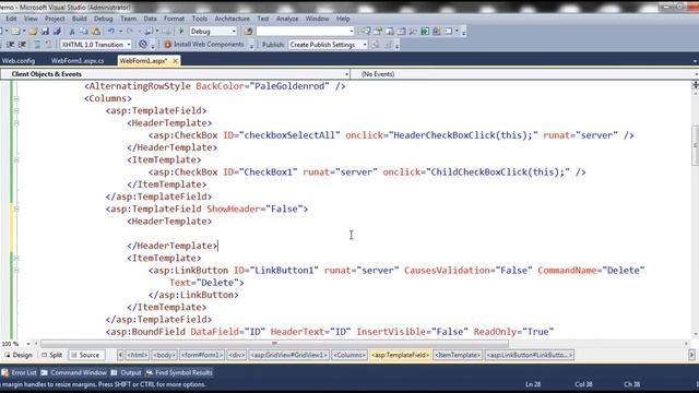JavaScript to select all checkboxes in GridView смотреть онлайн