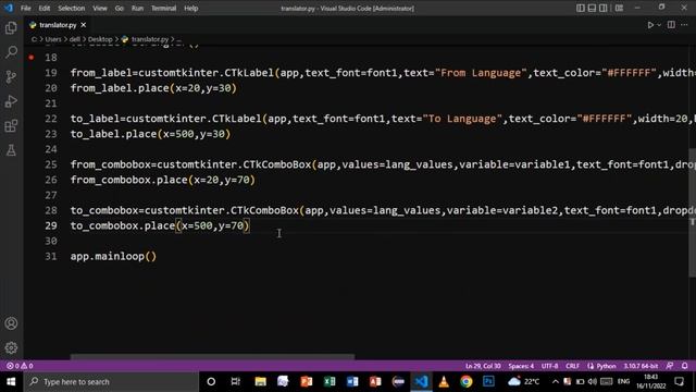 PYTHON TEXT TRANSLATOR CUSTOMTKINTER MODERN TKINTER PROJECT смотреть онлайн