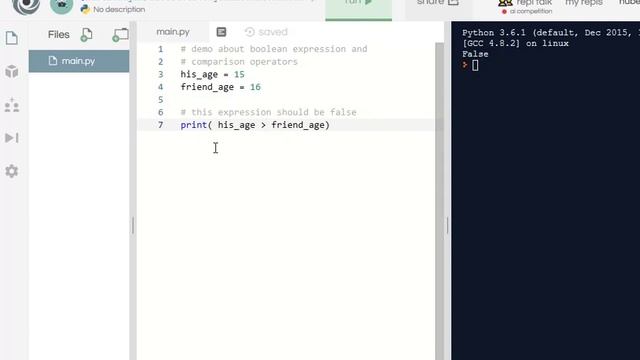 Python boolean expression and comparison operator смотреть онлайн
